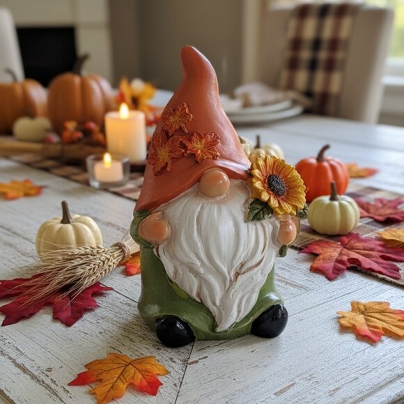 Sunflower Gnome Home Autumn Fall Harvest Decoration Thanksgiving Decor - Picture 1 of 3